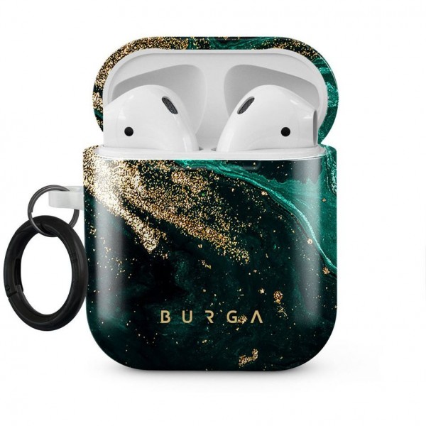 Burga AirPods - Cover in Plastica rinforzata per Apple AirPods 1 - Emerald Pool