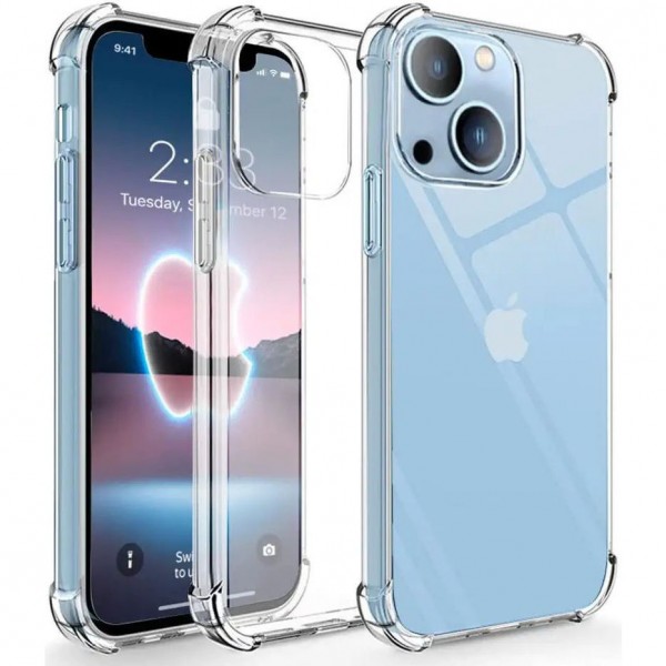 Mobigear Cushion - Cover posteriore in TPU per Apple iPhone 14 - Trasparente